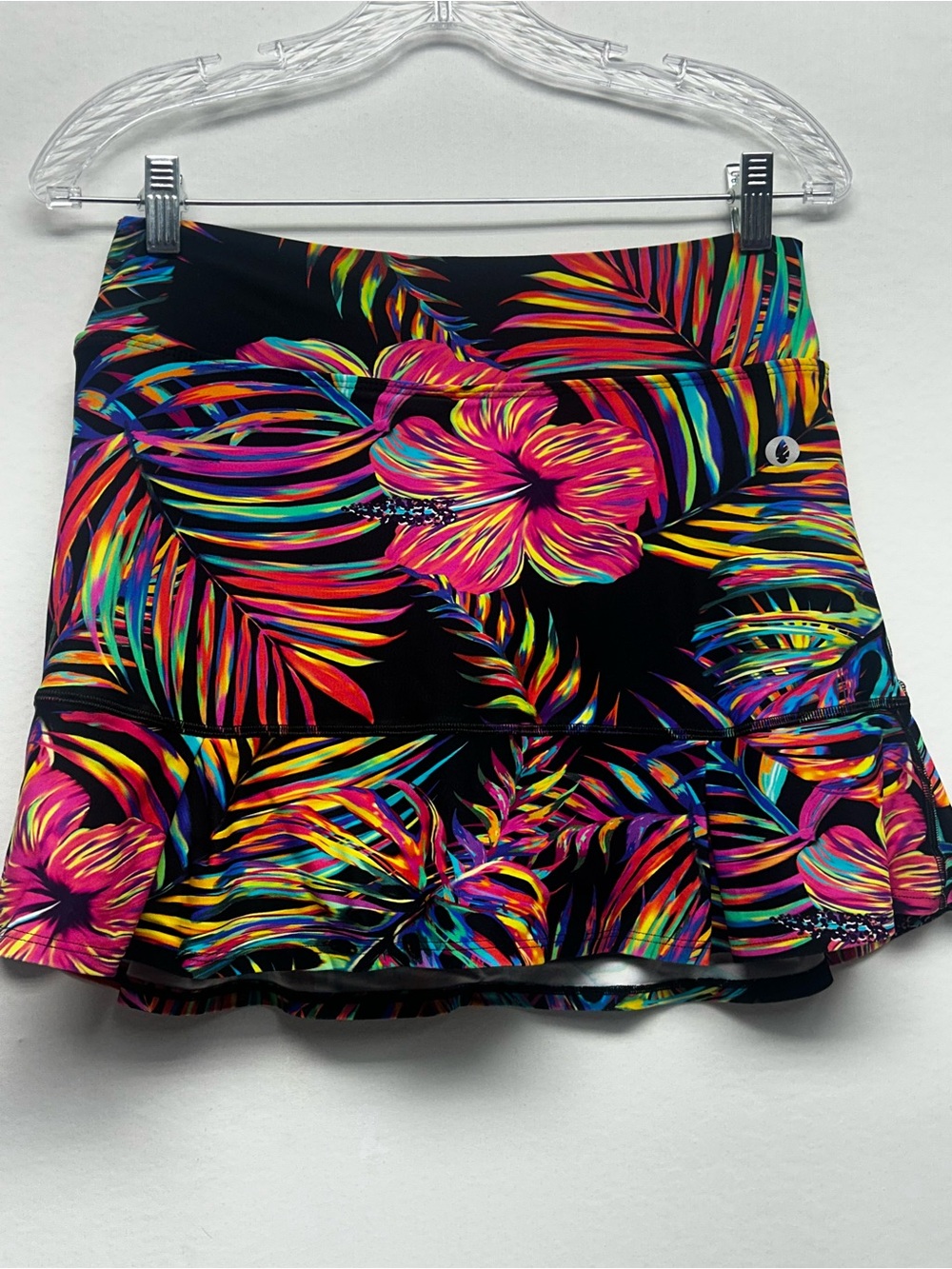 Athletic Tropical-Print Skort in Multicolor Donna Jo 2 equals size large